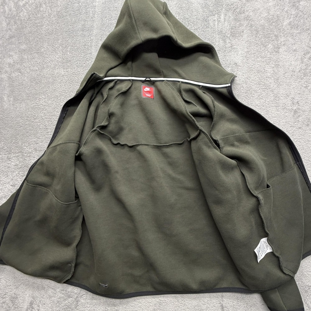 Nike‎ Tech Fleece Windrunner Hoodie Jacket Mens L Green Full Zip HV0949-358 - Picture 2 of 8